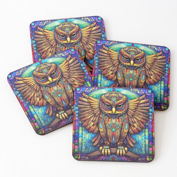 Item preview, Magical Stained Glass Owl Pattern designed and sold by Desfix.