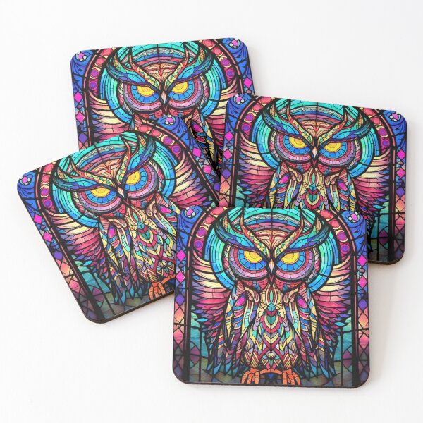 Item preview, Magical Stained Glass Owl Pattern designed and sold by Desfix.