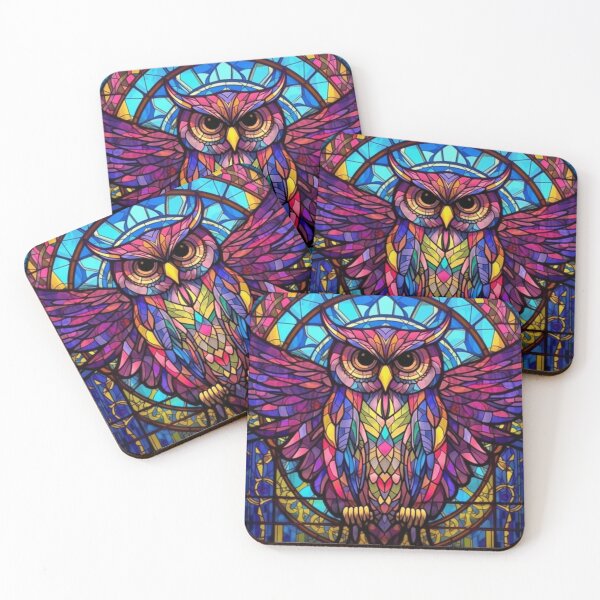 Item preview, Magical Stained Glass Owl Pattern designed and sold by Desfix.