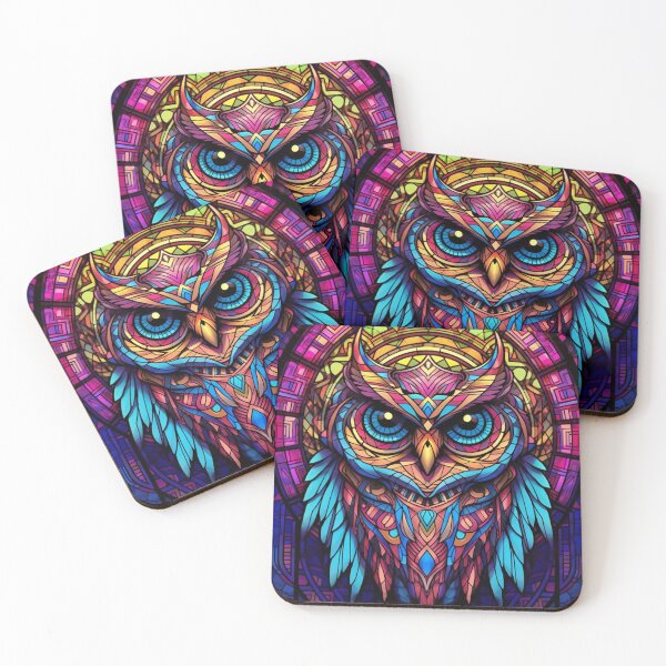 Item preview, Magical Stained Glass Owl Pattern designed and sold by Desfix.