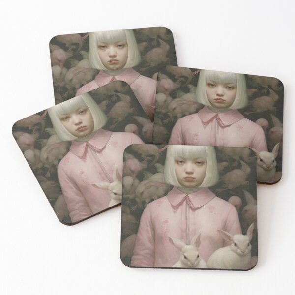 Item preview, Surreal Portrait Girl with Rabbits designed and sold by NBazilenco.