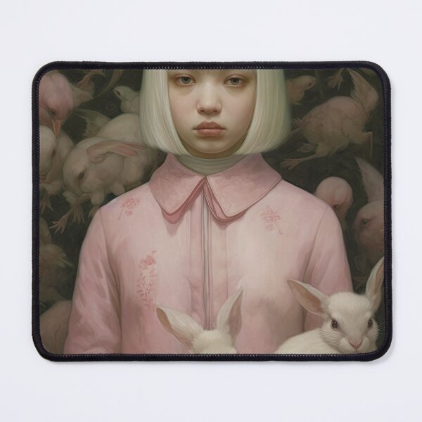 Item preview, Surreal Portrait Girl with Rabbits designed and sold by NBazilenco.