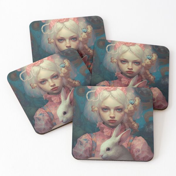 Item preview, Surreal Portrait Girl with Rabbit designed and sold by NBazilenco.
