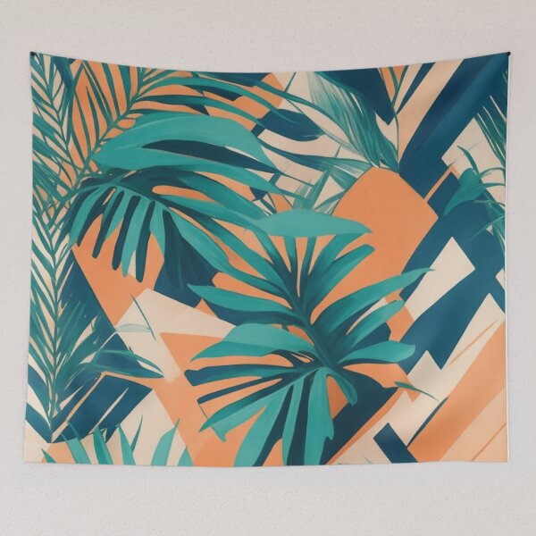 Item preview, Geometric tropical pattern 2023 designed and sold by alaasobhi.