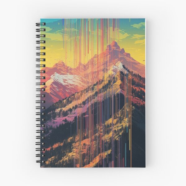 Item preview, Mountain glitch digital print designed and sold by obuttono.