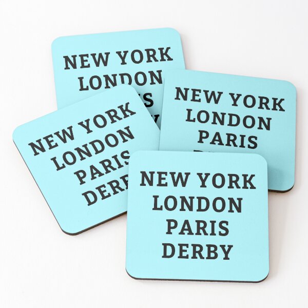 Item preview, New York, London, Paris, Derby designed and sold by Jeallan Designs.