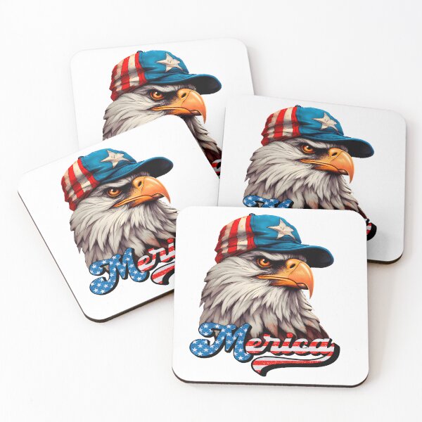 Item preview, Merica USA Flag Patriotic 4th of July Bald Eagle designed and sold by Oleh Mykhailenko.
