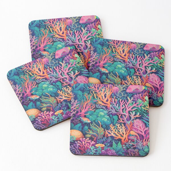 Item preview, a design with brightly colored corals designed and sold by ColorDesign38.