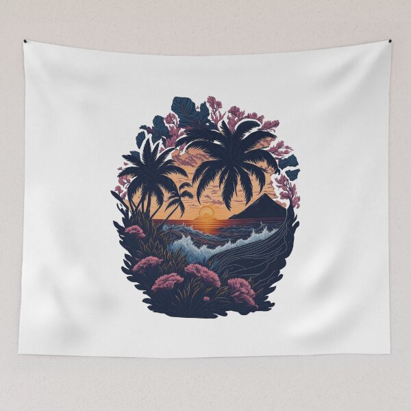 Item preview, Tropical sunset designed and sold by ArtCraftLab.