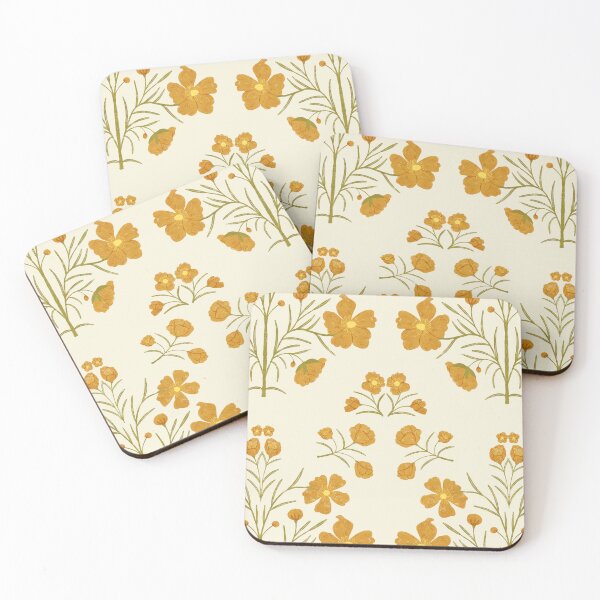 Item preview, Whimsical Budding Buttercup Florals on neutral background designed and sold by maddydoodlesoup.