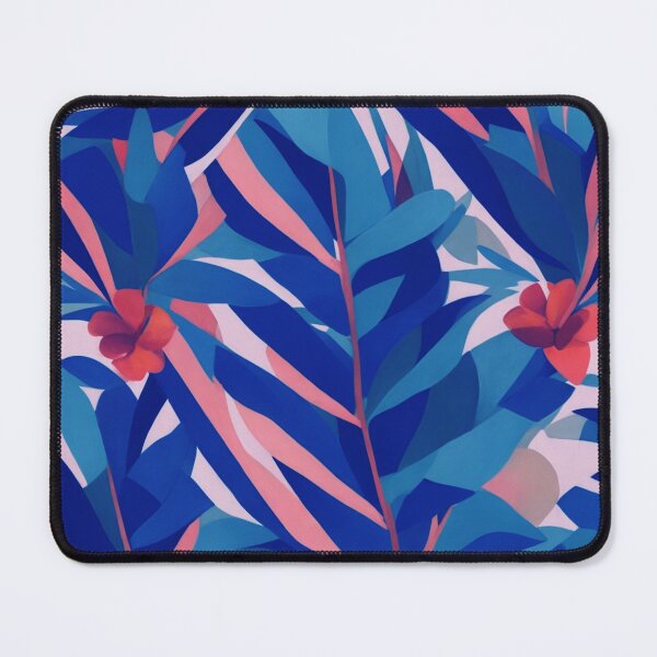 Item preview, Geometric tropical pattern Royal  Blue 2023 designed and sold by alaasobhi.