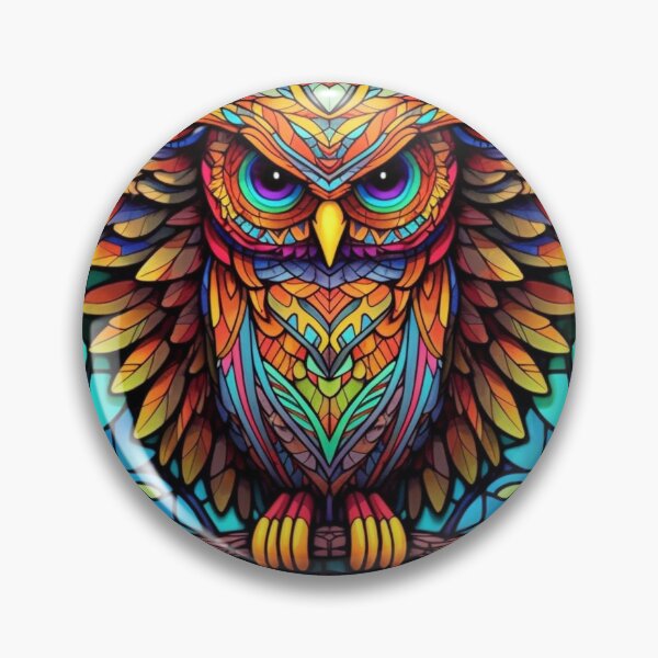 Item preview, Magical Stained Glass Owl Pattern designed and sold by Desfix.