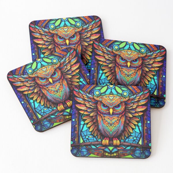Item preview, Magical Stained Glass Owl Pattern designed and sold by Desfix.