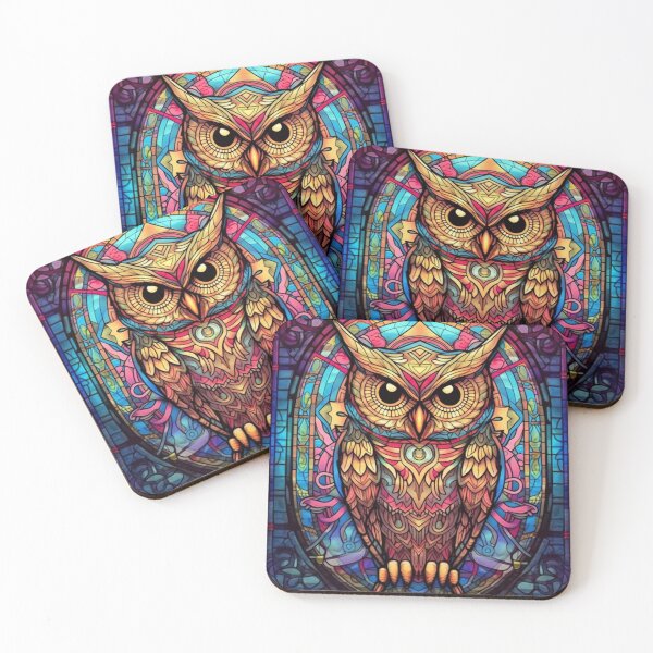 Item preview, Magical Stained Glass Owl Pattern designed and sold by Desfix.