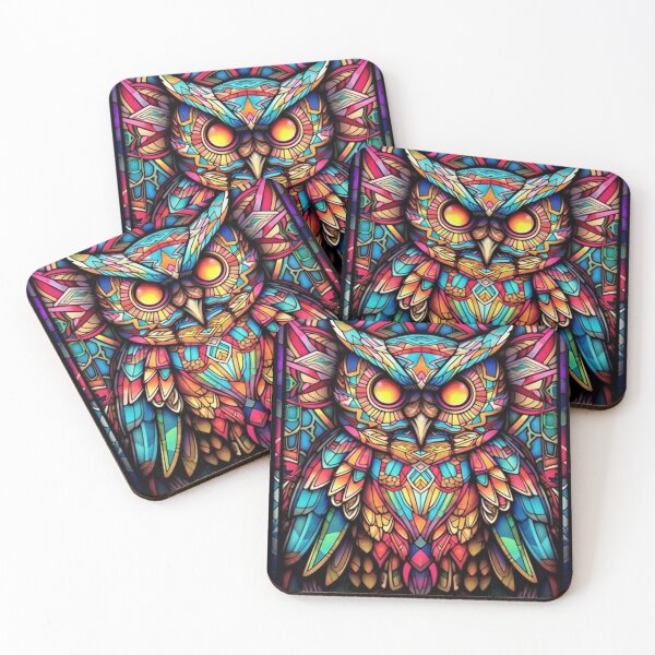 Item preview, Magical Stained Glass Owl Pattern designed and sold by Desfix.