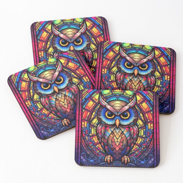 Item preview, Magical Stained Glass Owl Pattern designed and sold by Desfix.