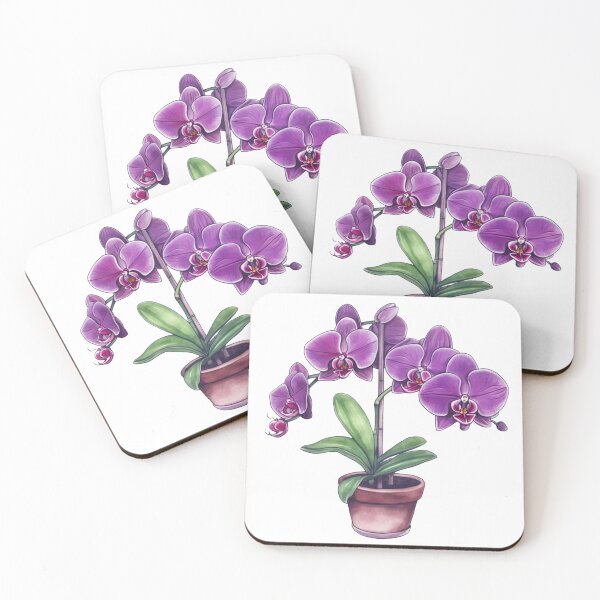 Item preview, Beautiful Purple Orchid Summer Garden Sticker Collection 002 designed and sold by PlanetArchive.