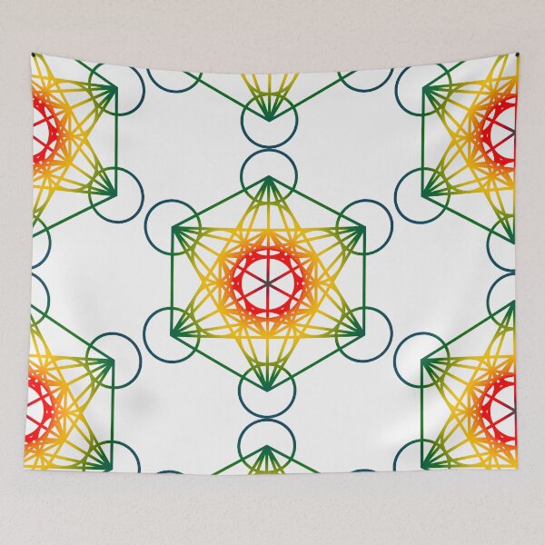 Item preview, Diseño de color de chakra del cubo de Metatron designed and sold by GeoffBeattie.