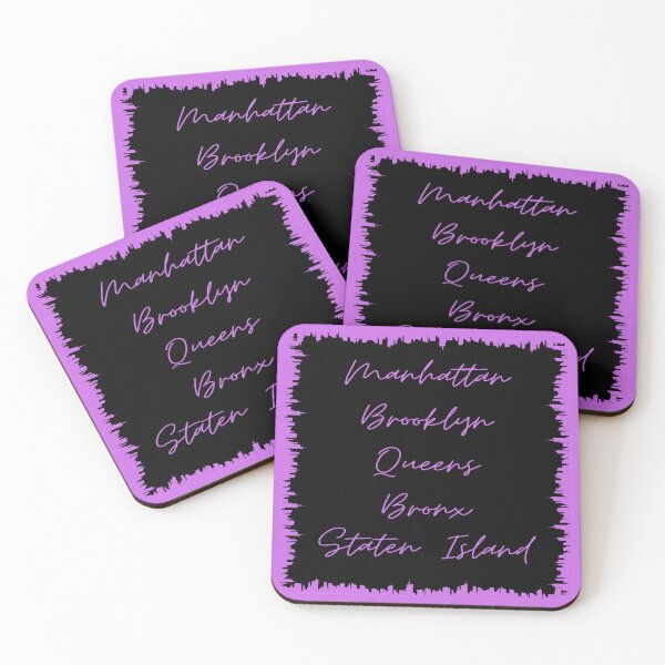 Item preview, NYC Skyline Aesthetic With 5 Boroughs - Magenta designed and sold by PunjabanJatti.