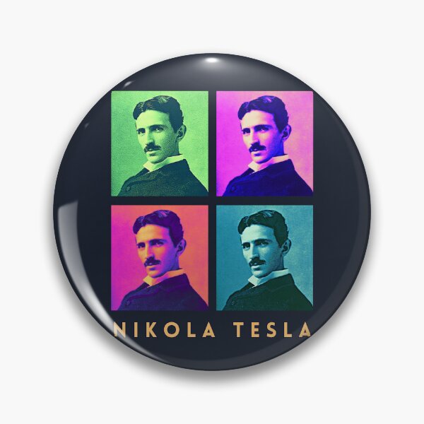 Item preview, pop Nikola Tesla portrait designed and sold by artbleed.