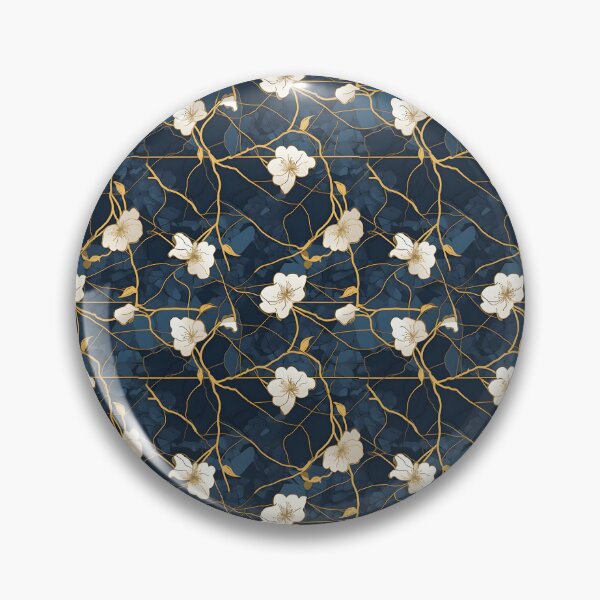 Artikelvorschau, Blume, blaues Muster Kintsugi entworfen und verkauft von liligo-art.
