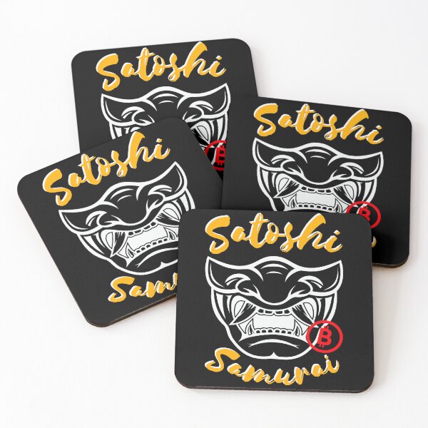 Item preview, Satoshi Samurai Mask 1 - Bitcoin Logo designed and sold by GetCryptoSwag.