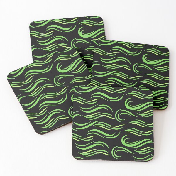 Item preview,  waves pattern light green designed and sold by Cactus202.