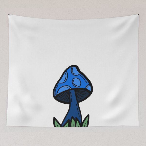 Item preview, Blue Doodle Mushroom Mushroom designed and sold by frankielolis.