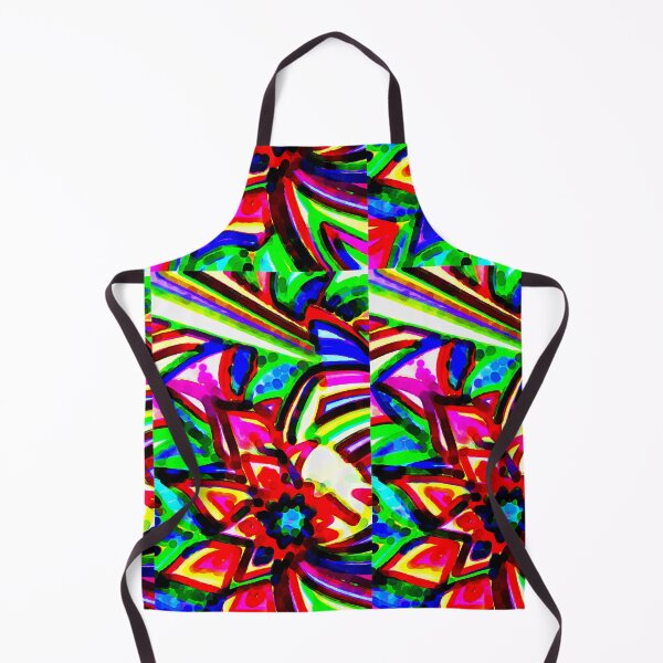 Item preview, Red Flower Mandala with rainbow colors designed and sold by Earth Nature Creations.