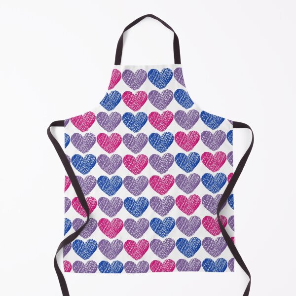 Item preview, Subtle Bisexual Flag Hearts Pattern - white designed and sold by ontrendshirts.
