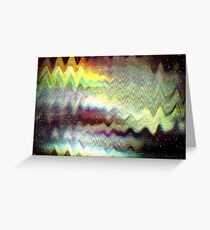 Glitch psychedelic background Greeting Card