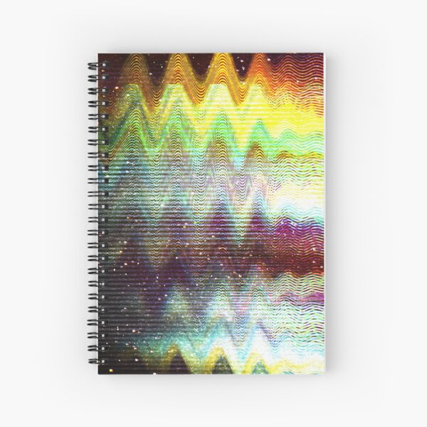 Glitch psychedelic background Spiral Notebook