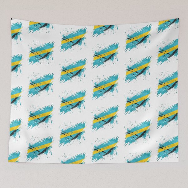 Item preview, Bahamas flag scratched designed and sold by Cattigal.