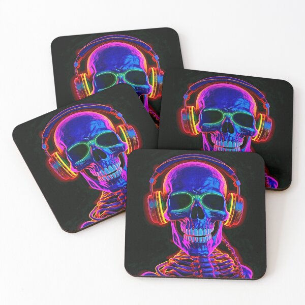 Item preview, Skeleton DJ Smiling Halloween designed and sold by CoolHippoQuotes.