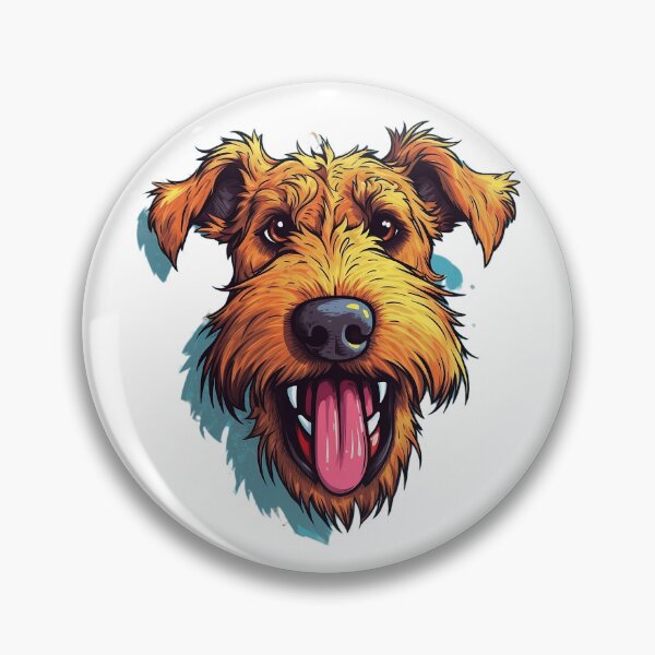 Item preview, Cheerful Airedale Terrier - A Cartoon Delight designed and sold by SADStyleDesigns.