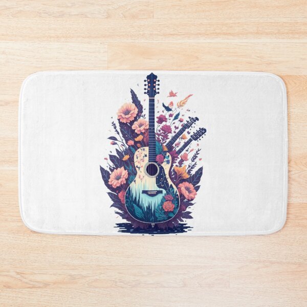 Item preview, Guitar soft rock and roll music with flowers designed and sold by Accesoriex.