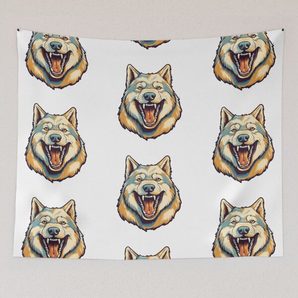Item preview, Happy Alaskan Malamute - A Cartoon Delight designed and sold by SADStyleDesigns.