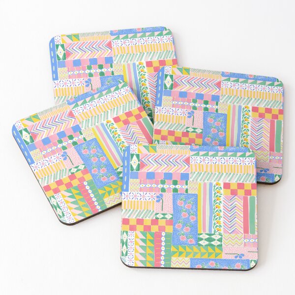 Item preview, Pattern Clash Multicolor hand painted mixed prints designed and sold by Jacqueline Maldonado.