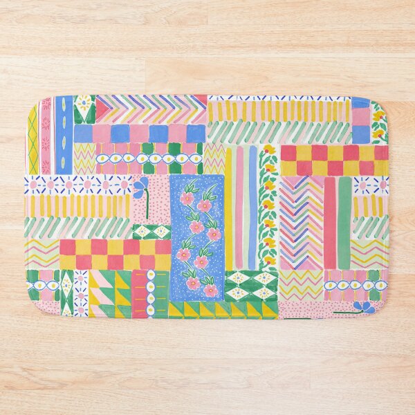 Item preview, Pattern Clash Multicolor hand painted mixed prints designed and sold by Jacqueline Maldonado.