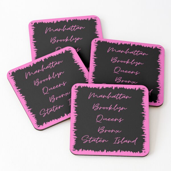 Item preview, NYC Skyline Aesthetic With 5 Boroughs - Pink designed and sold by PunjabanJatti.