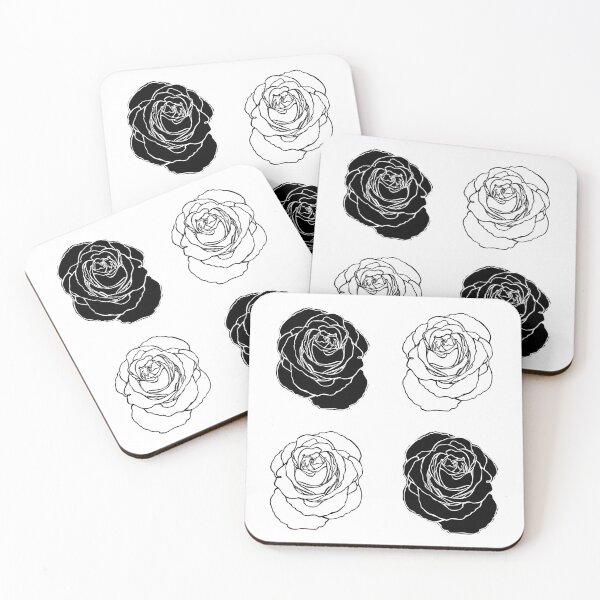 Item preview, Outline Pattern Black Roses designed and sold by badlydrawnbabe.