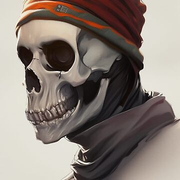 Artwork thumbnail, Skeleton wearing a Beanie Hat by LenCarol