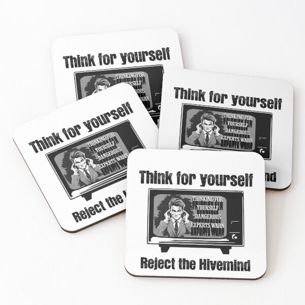 Item preview, Reject the Hivemind Black Text designed and sold by Rainy-MTN.
