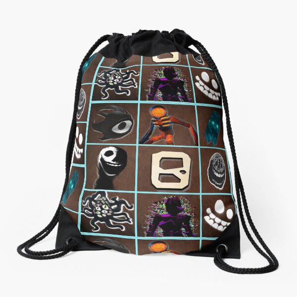 Grid with the monsters that come out from behind the doors. (DOORS ROBLOX)  Backpack. Halloween Photographic Print for Sale by Mycutedesings-1