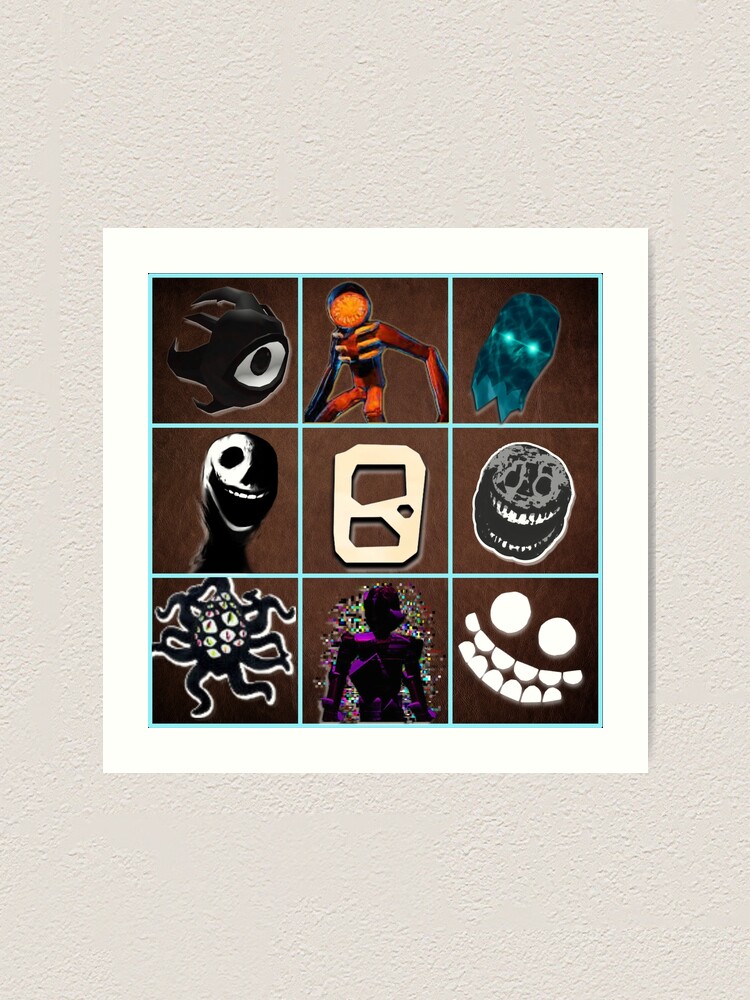 Composition of multiple Posters of (DOORS-ROBLOX) Backpack