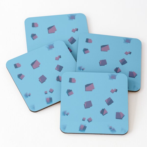 Item preview, Abstract Glitchy Blocks Design on Blue Background designed and sold by Pevkay97.