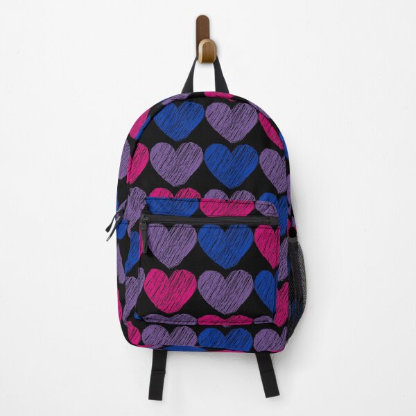 Item preview, Bisexual Flag Hearts Pattern - black designed and sold by ontrendshirts.