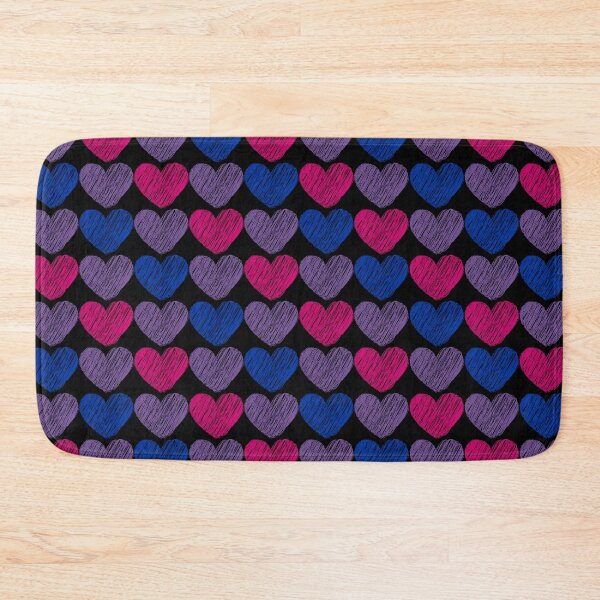 Item preview, Bisexual Flag Hearts Pattern - black designed and sold by ontrendshirts.