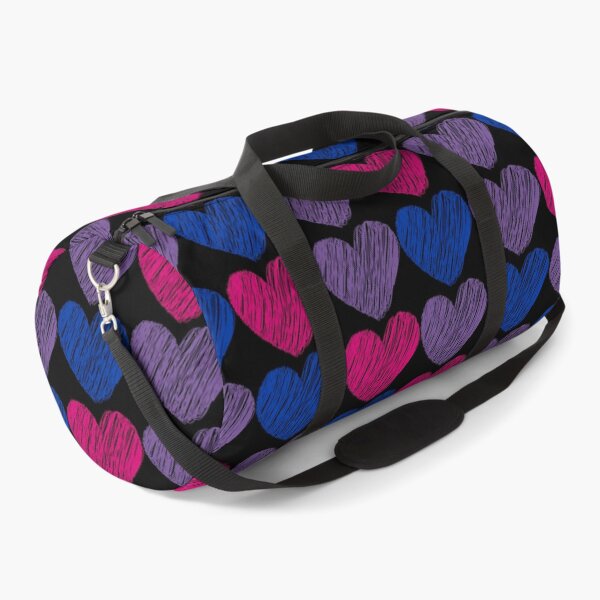 Item preview, Bisexual Flag Hearts Pattern - black designed and sold by ontrendshirts.