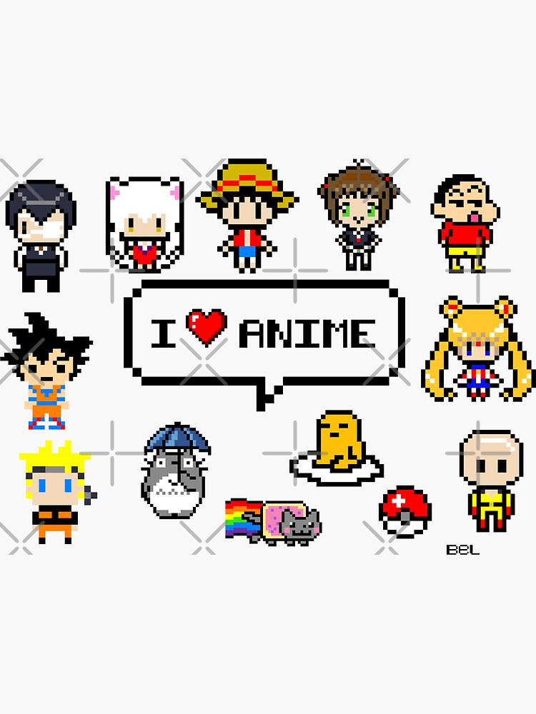 My attempt at Pixel Art! : r/AnimeART